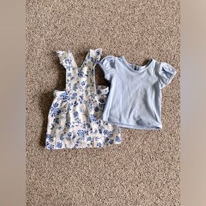 Baby girls dress and shirt